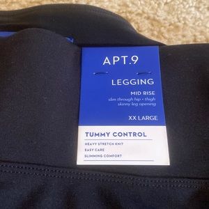 Full Length Mid Rise Tummy Control Leggings